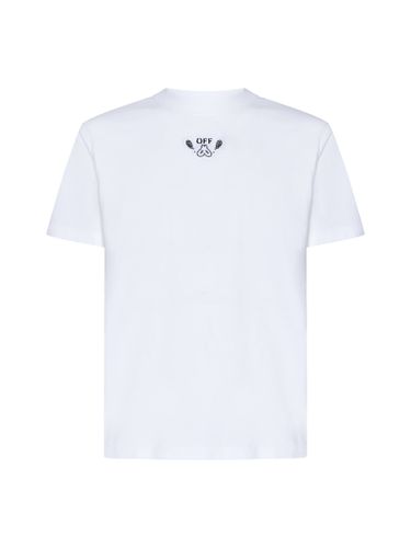 Off White Logo Printed Crewneck T-shirt - Off-White - Modalova