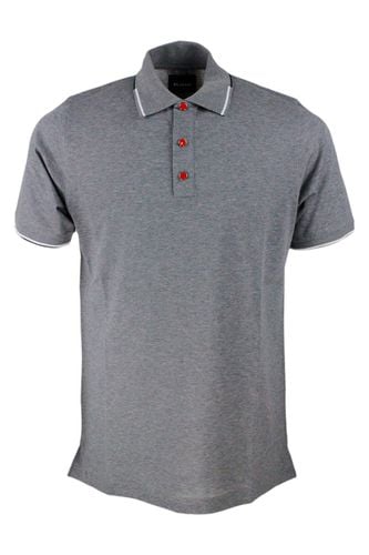Short-sleeved Polo In Cotton Jersey - Kiton - Modalova