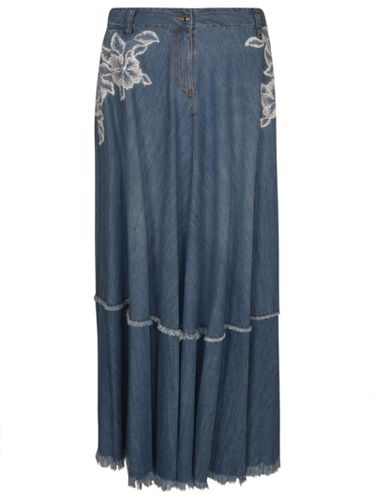 Floral Embroidered Pleated Skirt - Ermanno Scervino - Modalova