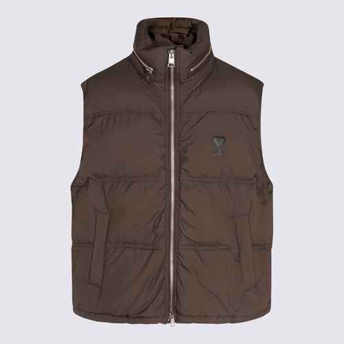 Brown Down Jacket - Ami Alexandre Mattiussi - Modalova