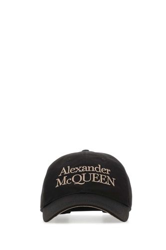 Alexander McQueen Black Cotton Hat - Alexander McQueen - Modalova