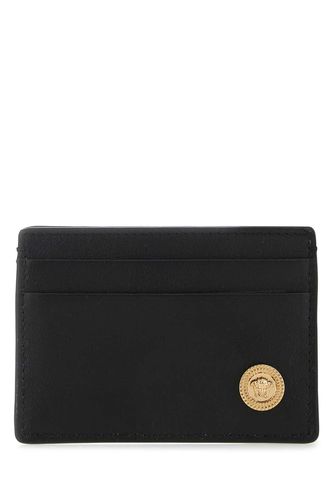 Versace Black Leather Card Holder - Versace - Modalova