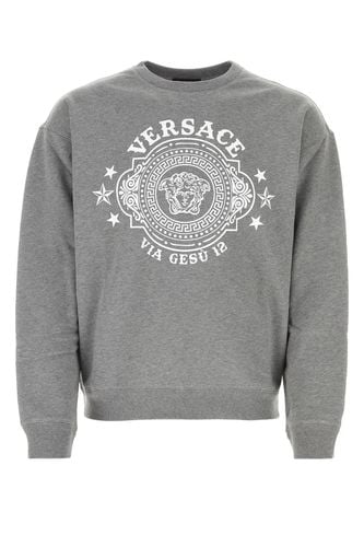 Versace Grey Cotton Sweatshirt - Versace - Modalova