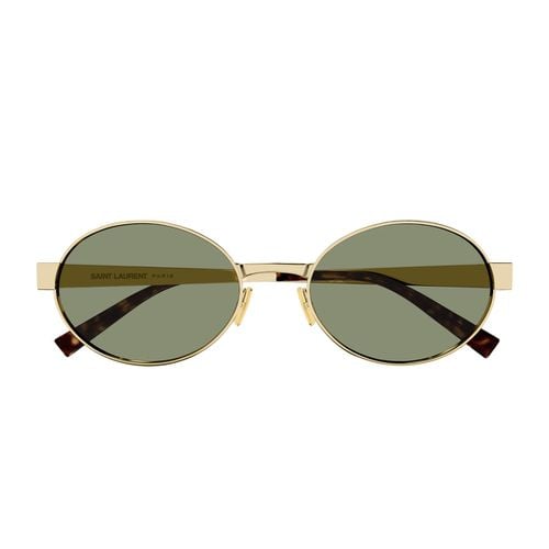 Saint Laurent Sl 692 Linea Sl Logo 003 Gold Green Sunglasses - Saint Laurent Eyewear - Modalova