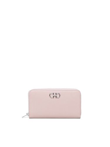 Ferragamo Pink Leather Wallet - Ferragamo - Modalova