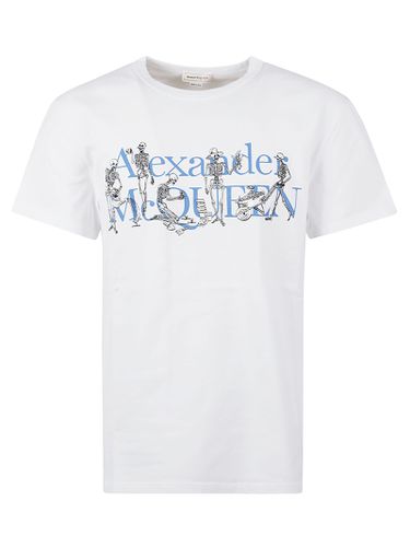 Skull Logo Print T-shirt - Alexander McQueen - Modalova