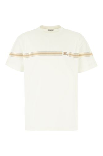 Burberry Ivory Cotton T-shirt - Burberry - Modalova