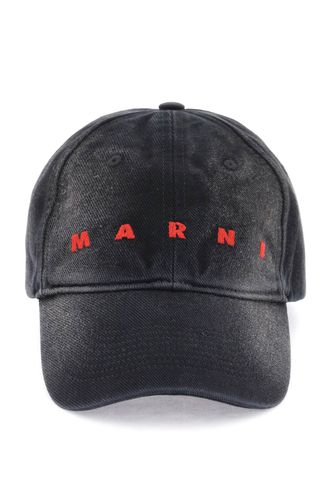 Marni Black Denim Baseball Cap - Marni - Modalova