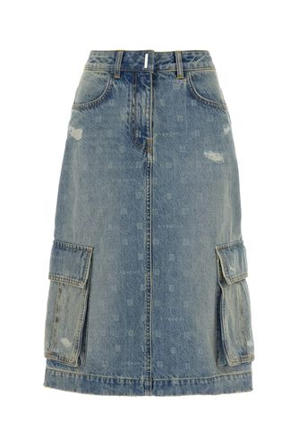 Givenchy 4g Denim Skirt - Givenchy - Modalova