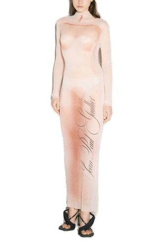 Le Classique Turtleneck Mesh Long Dress - Jean Paul Gaultier - Modalova