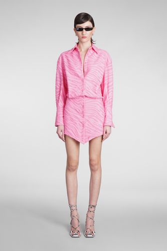 Silvye Dress In Rose-pink Cotton - The Attico - Modalova
