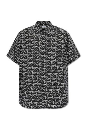 Monogram Printed Short Sleeved Shirt - Burberry - Modalova