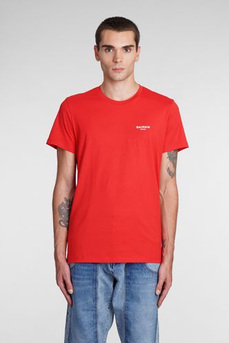 Balmain T-shirt In Red Cotton - Balmain - Modalova