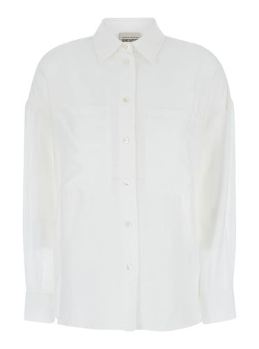 Classic Shirt In Cotton Blend Woman - SEMICOUTURE - Modalova