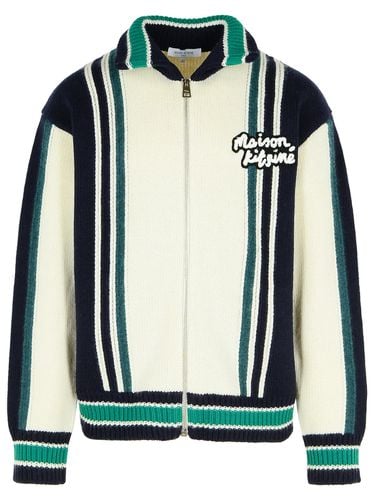 College Wool Bomber Jacket - Maison Kitsuné - Modalova