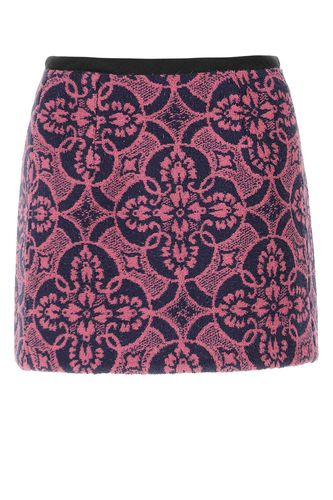 Embroidered Cotton And Polyester Mini Skirt - Marine Serre - Modalova