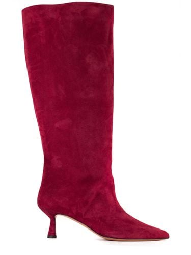 Pemba Burgundy Suede High Boot - Aldo Castagna - Modalova