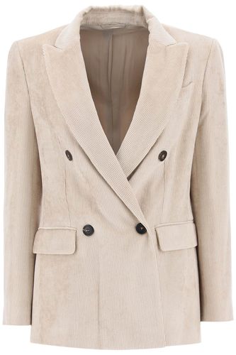 Double-breasted Flap Pockets Jacket - Brunello Cucinelli - Modalova