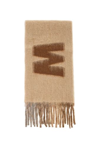 Wool And Mohair Scarf With Maxi Logo - Marni - Modalova
