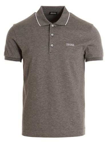 Zegna Logo Embroidery Polo Shirt - Zegna - Modalova