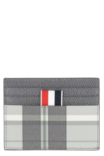 Printed Leather Card Holder - Thom Browne - Modalova