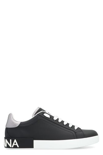 Portofino Spoiler Leather Low-top Sneakers - Dolce & Gabbana - Modalova