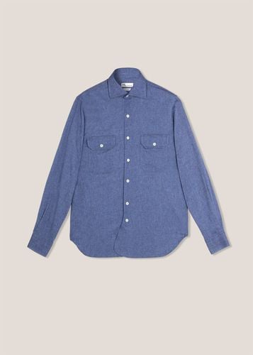 Doppiaa Aantero Blue Flannel Shirt - doppiaa - Modalova