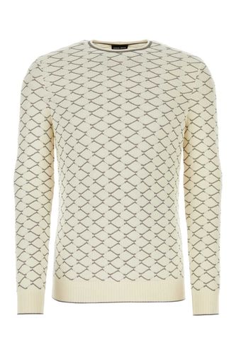 Ivory Cotton Blend Sweater - Giorgio Armani - Modalova