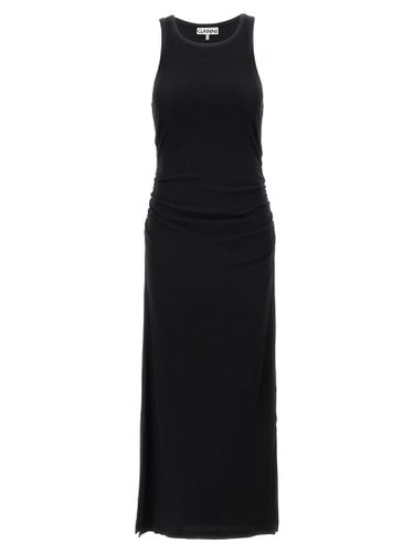 Ganni Logo Ribbed Dress - Ganni - Modalova