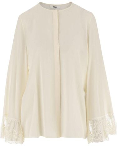 Chloé Collarless Fluid Blouse - Chloé - Modalova