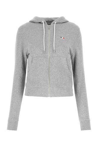 Melange Grey Cotton Sweatshirt - Maison Kitsuné - Modalova