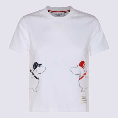 Thom Browne White Cotton T-shirt - Thom Browne - Modalova