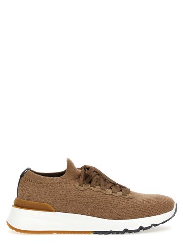 Runners Knit Wool And Suede Sneakers - Brunello Cucinelli - Modalova