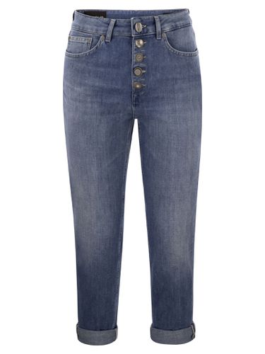 Koons - Loose Jeans With Jewelled Buttons - Dondup - Modalova