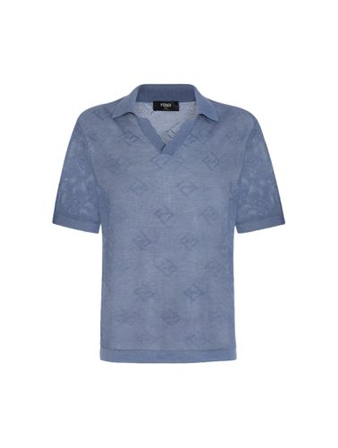 Fendi Cashmere And Silk Polo Shirt - Fendi - Modalova