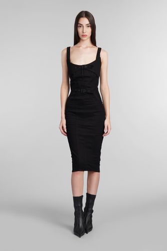 Mugler Dress In Black Cotton - Mugler - Modalova