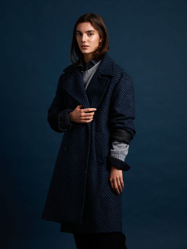 Aalbany Virgin Wool Herringbone Coat - doppiaa - Modalova