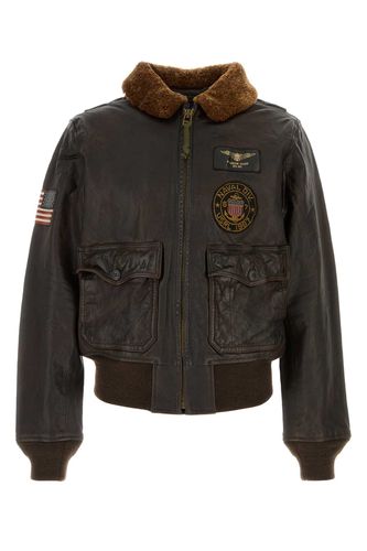 Brown Leather Jacket - Polo Ralph Lauren - Modalova