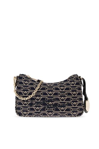 Shoulder Bag With Embroidered Logo - Emporio Armani - Modalova