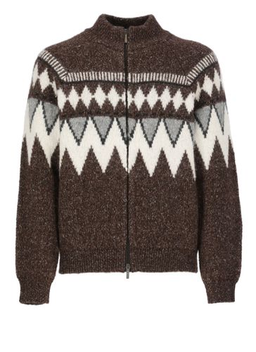 Sweater With Geometric Pattern - Peserico - Modalova