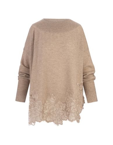 Sand Cashmere Boat Neck Sweater - Ermanno Scervino - Modalova