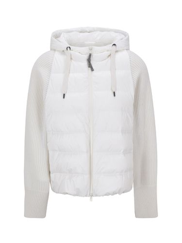 Down Jacket With Hood - Brunello Cucinelli - Modalova