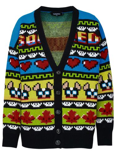 Multicolored Wool Cardigan - Dsquared2 - Modalova
