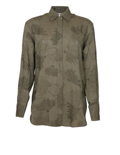 Viscose Shirt With Jacquard Flowers - Golden Goose - Modalova