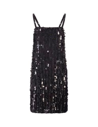 Black Full Sequins Gender Mini Dress - Parosh - Modalova