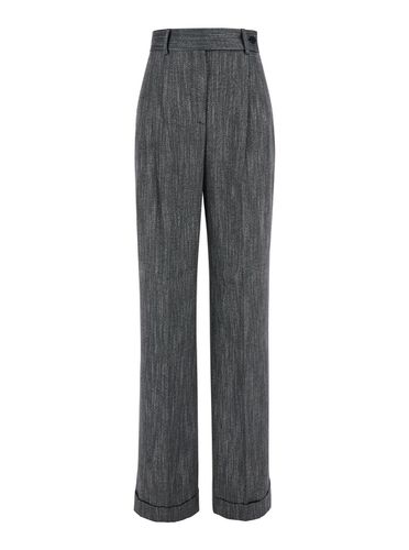 High Waisted Straight Pants In Viscose Woman - Alberta Ferretti - Modalova