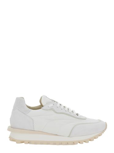 Sneakers With Logo On The Tongue In Suede And Tech Fabric Blend Man - Eleventy - Modalova