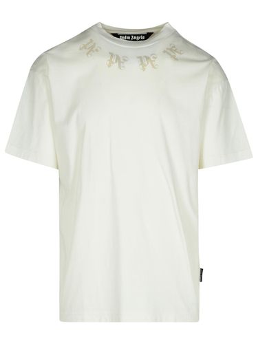 Palm Angels White Cotton T-shirt - Palm Angels - Modalova