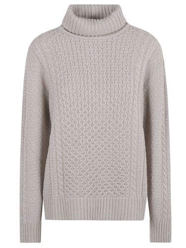 Patterned Woven Roll-neck Rib Trim Sweater - Fabiana Filippi - Modalova