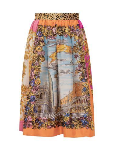 Moschino Scarf Print Skirt - Moschino - Modalova